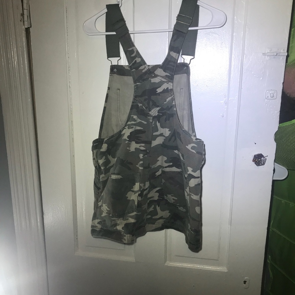 F21 Army Fatigue Jumper Dress